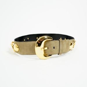 Escada Oatmeal Suede Belt